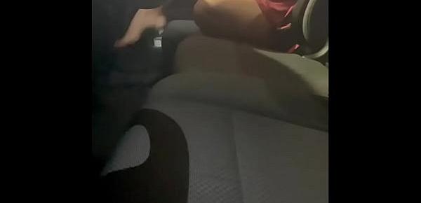  Stopped for Cigs wife starts showing her pussy sucks my dick at Gas station